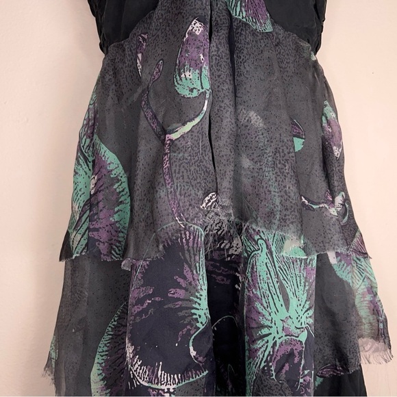 New XS Objects Without Meaning Dress Halter Style  Boho Sleeveless Layered - Picture 9 of 15